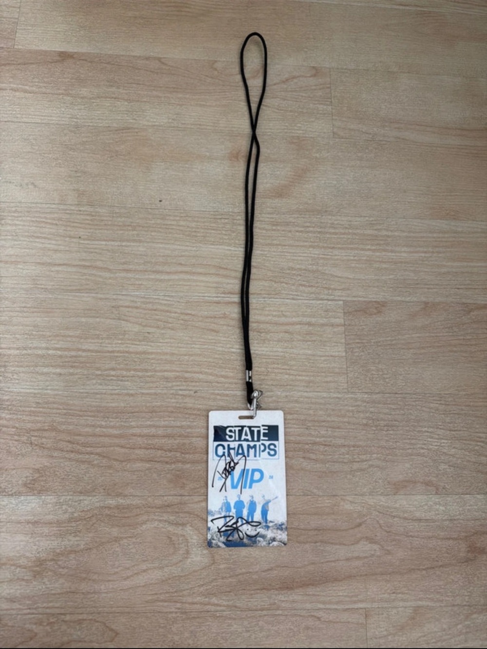Official Authentic Merchandise: State Champs Signed VIP Laminate Lanyard